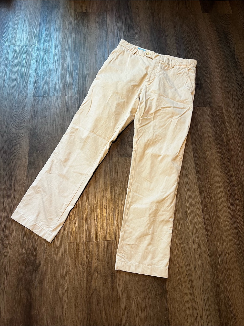 J.McLaughlin Mens 100% Cotton Chino Pants Off-White Cream Size 34 Portugal